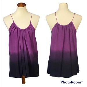 Joie Silk Sleeveless Top Size Medium Purple Ombré